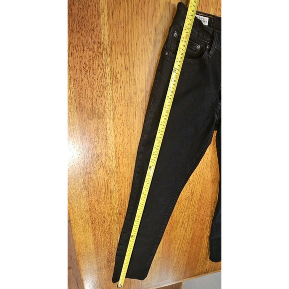 Levis Jeans Mens 34x32 Lot 514 Big E Leather Tab Premium Black Denim - Picture 10 of 11